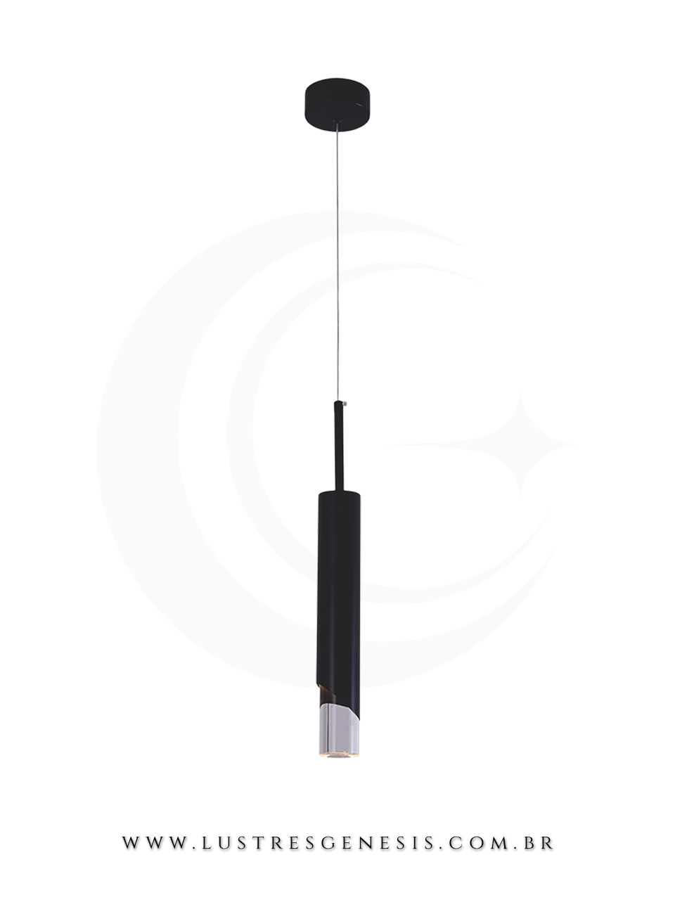 Lustre Pendente Moderno LED Bronze QD05165 Bivolt 3W 3000K 40x5cm, Banheiro, Lavabo, Cabeceira de Cama, Balcao de cozinha